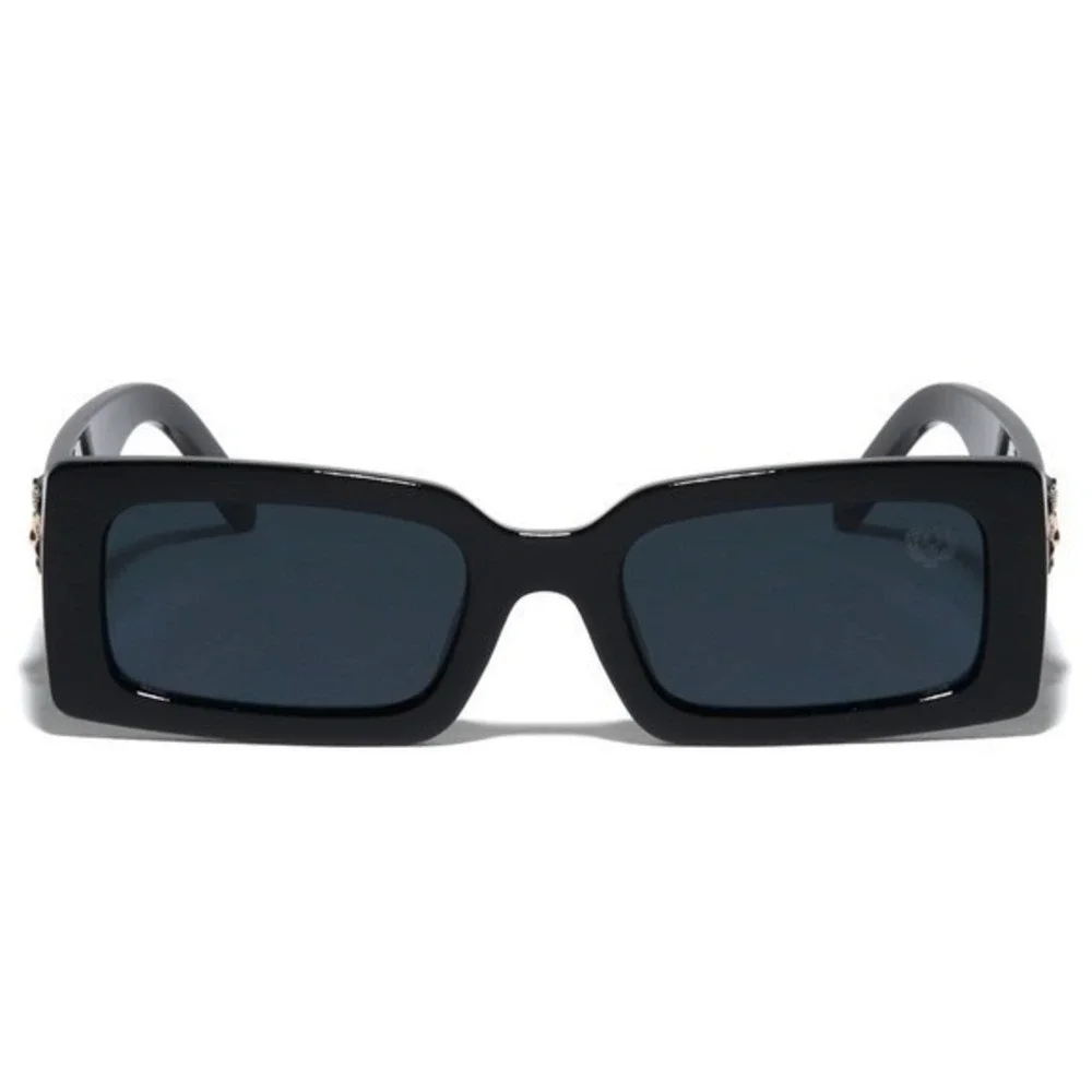 Sunglasses Square Dark Black Lens Women‎ Designer Outdoor Chic Eyeglasses Lentes